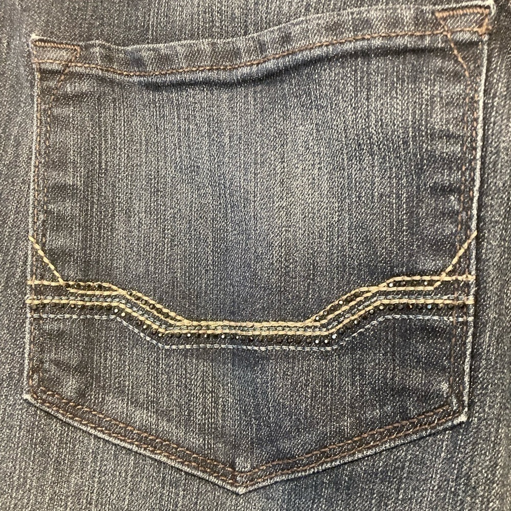 NYDJ Woman’s Bootcut Blue Denim Studded Pocket Jeans Size 10 - Picture 6 of 12